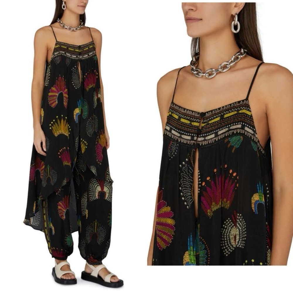 L3. FARM Rio Colorful Floral tunic - Picture 2 of 3